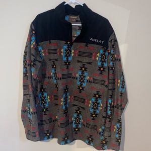 Ariat Men’s Pullover Fleece Aztec Size XL Tall
